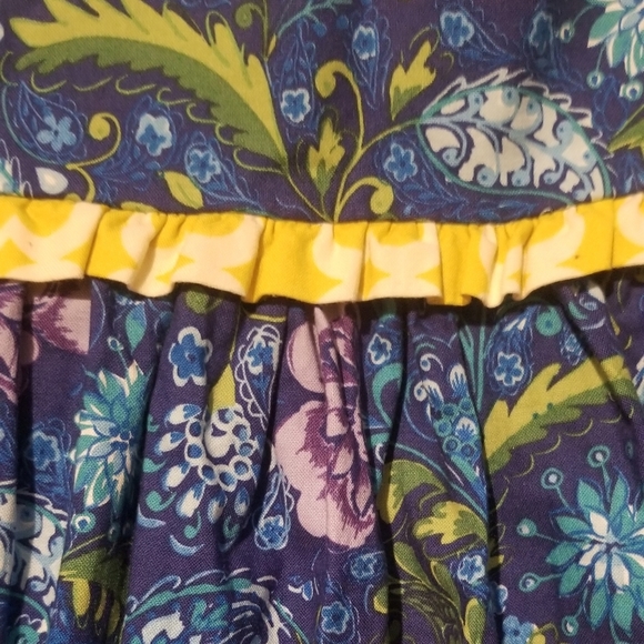 POPPY Whitaker Blue Floral Preppy Ruffle Short Dress, Size 6 - Picture 5 of 6